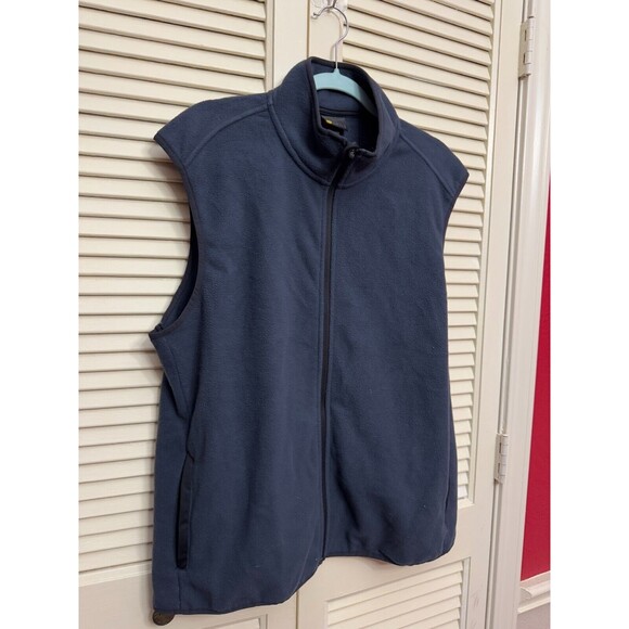 ZELLA Men's L Polyester Light Fleece Full Zip Vest Blue sz L - Picture 5 of 6